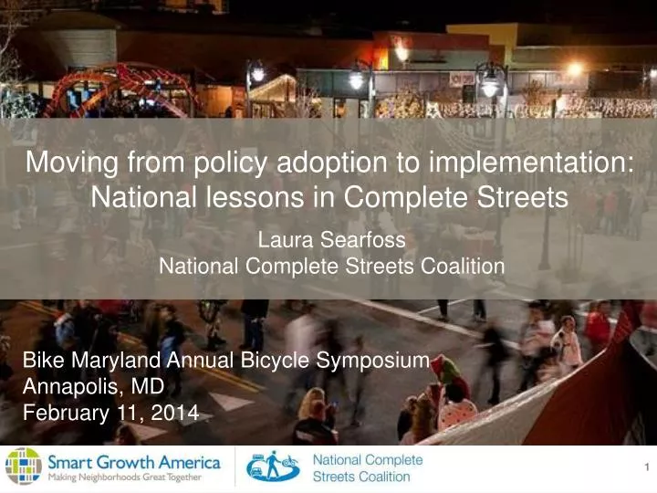 moving from policy adoption to implementation national lessons in complete streets