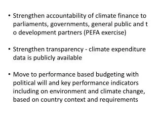 Strengthened country monitoring and evaluation mechanisms which build on existing systems