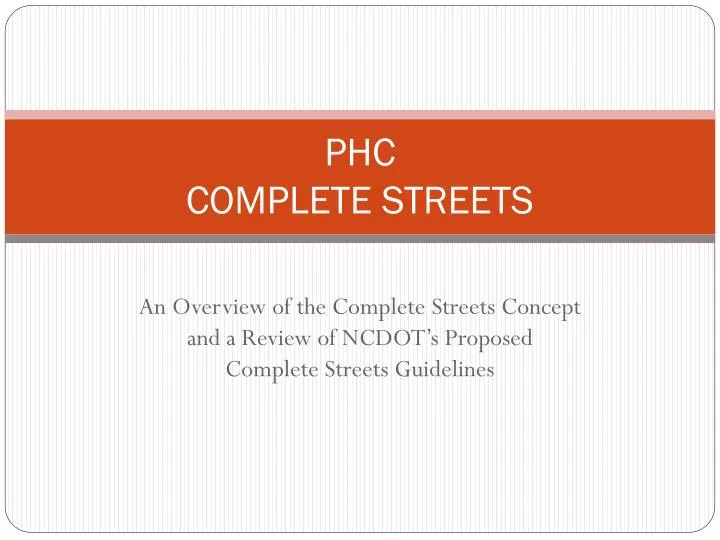 phc complete streets