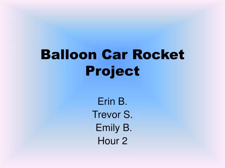 balloon car rocket project