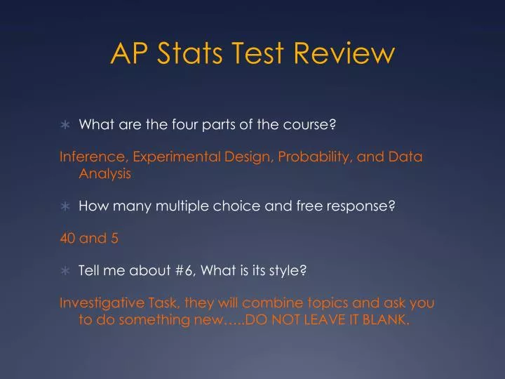 ap stats test review
