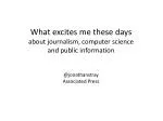 Innovations in Journalism, Computer Science, and Public Information - slide 1