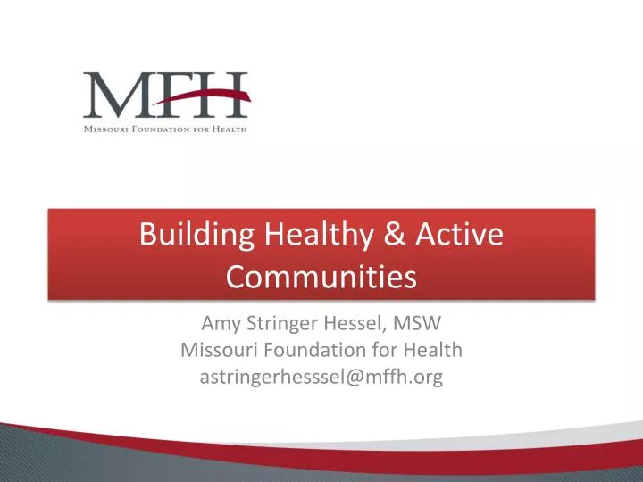 building healthy active communities