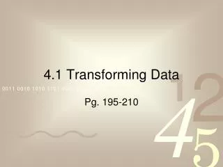 4 1 transforming data