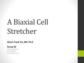 A Biaxial Cell Stretcher