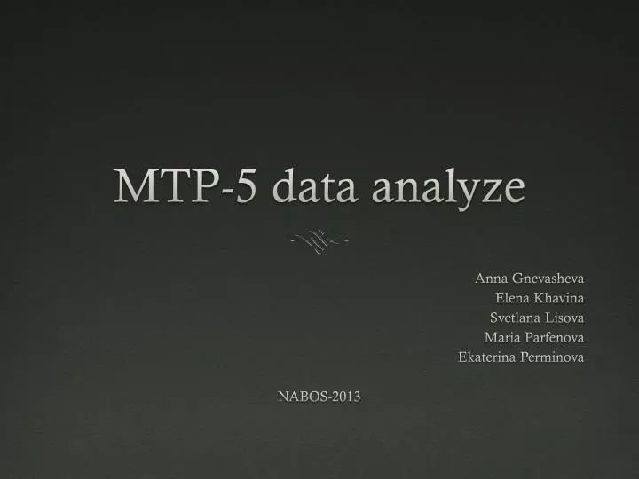 mtp 5 data analyze