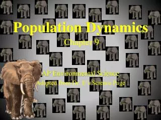 Population Dynamics Chapter 9