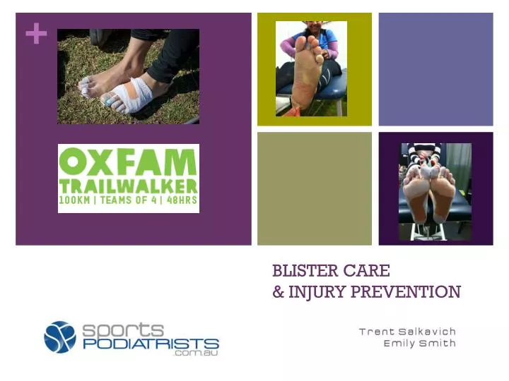 blister care injury prevention