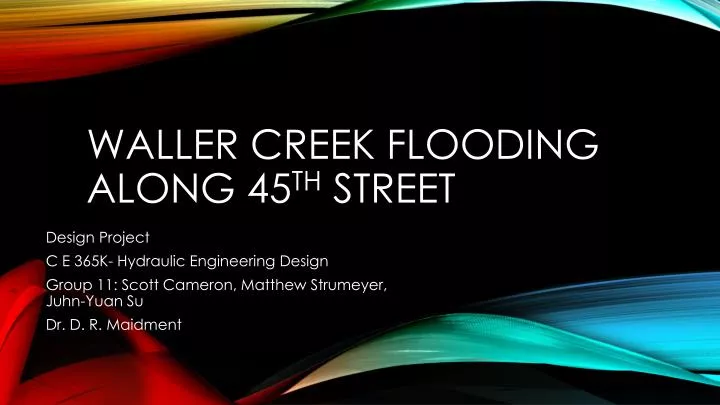 waller creek flooding along 45 th street