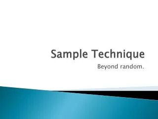 Sample Technique