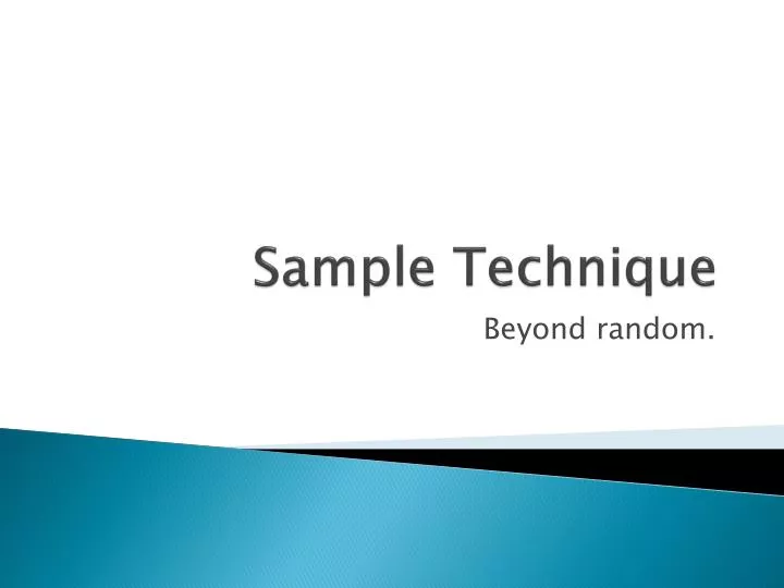 sample technique