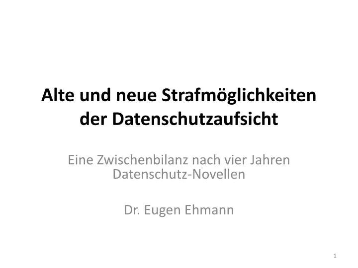 alte und neue strafm glichkeiten der datenschutzaufsicht