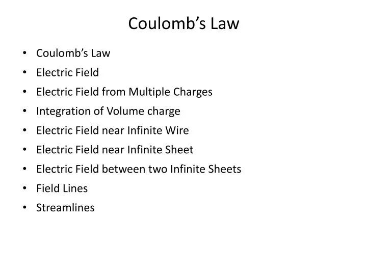 coulomb s law