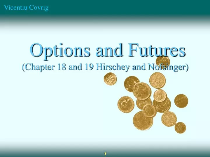options and futures chapter 18 and 19 hirschey and nofsinger