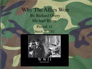 Why The Allies Won By Richard Overy