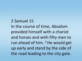 2 Samuel 15