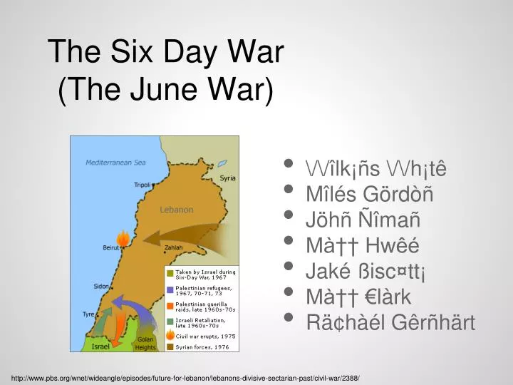 the six day war the june war