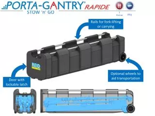 Optional wheels to aid transportation