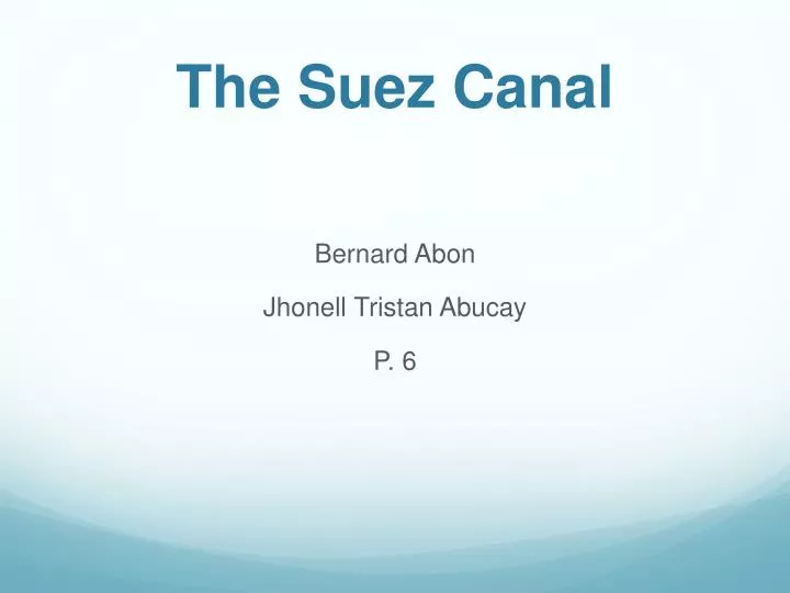 the suez canal