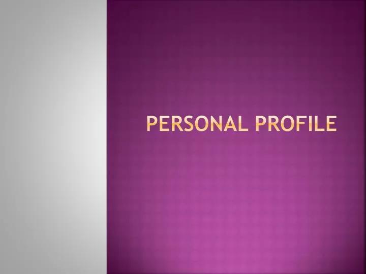 personal profile