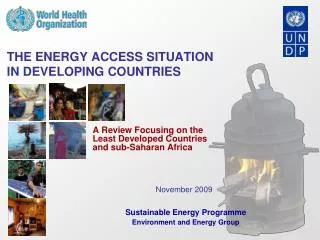 THE ENERGY ACCESS SITUATION IN DEVELOPING COUNTRIES