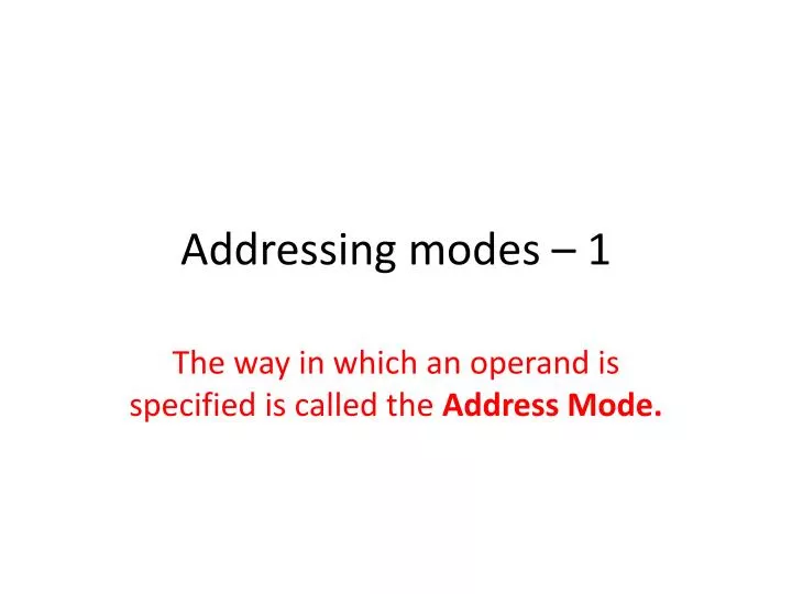 addressing modes 1