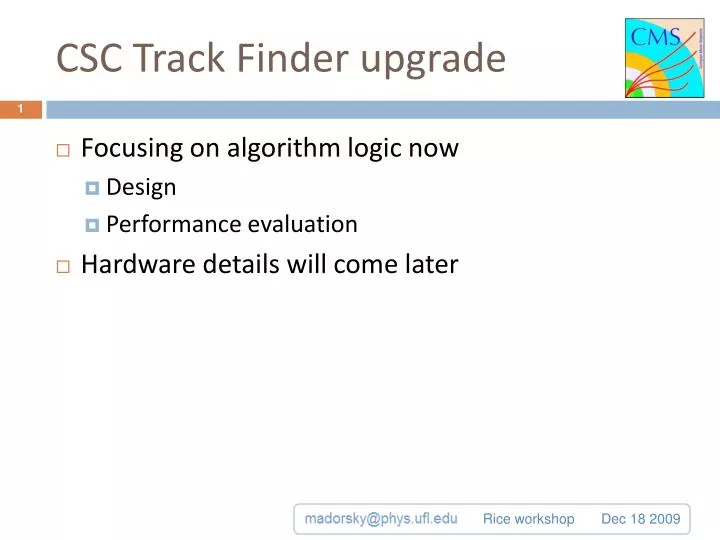 csc track finder upgrade