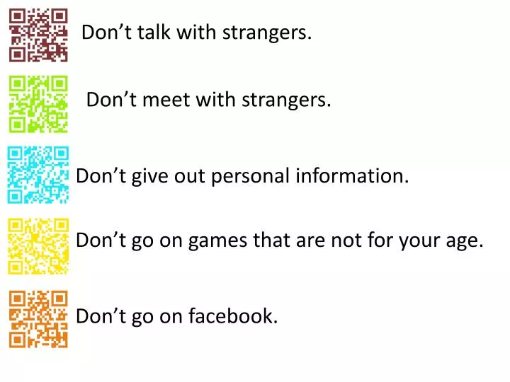 don t talk with strangers