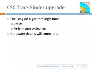 CSC Track Finder upgrade