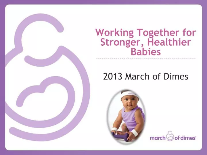 working together for stronger healthier babies