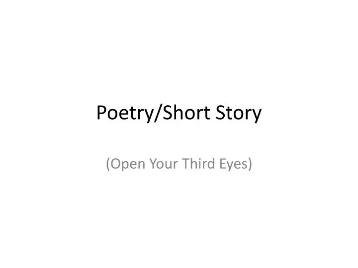 poetry short story