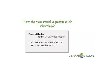 How do you read a poem with rhythm?