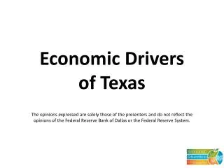 Economic Drivers of Texas