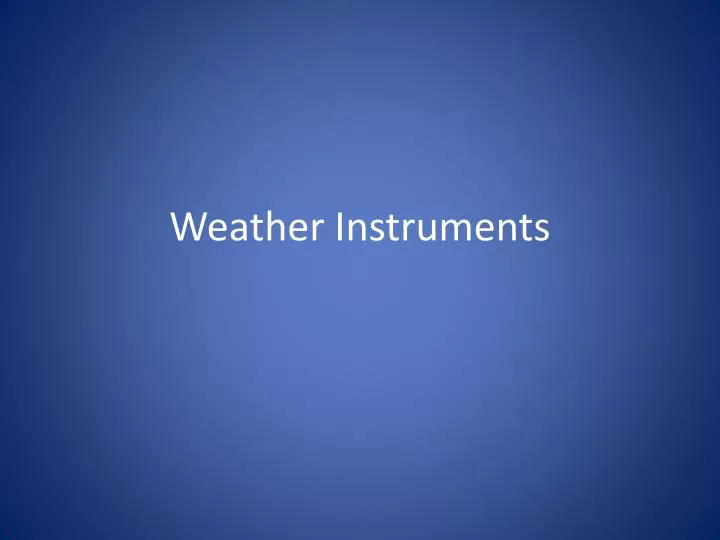 weather instruments