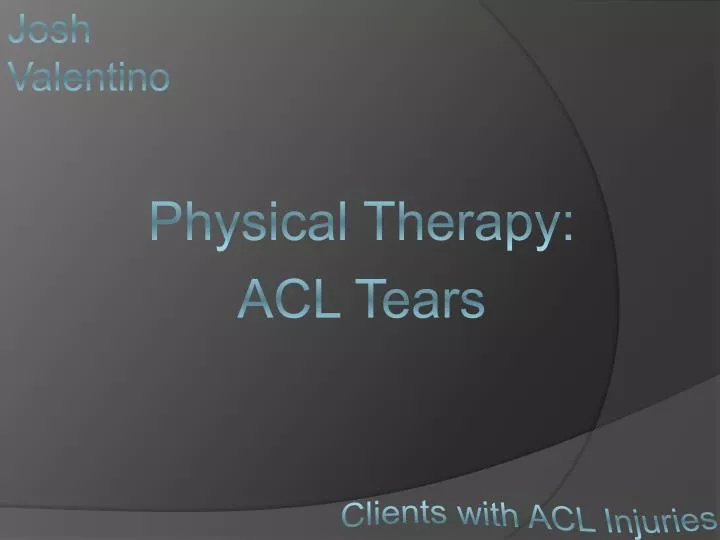 physical therapy acl tears