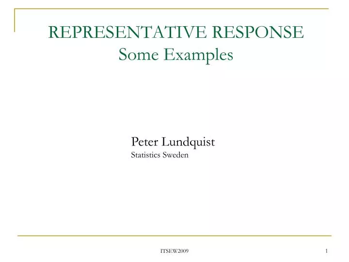 representative response some examples