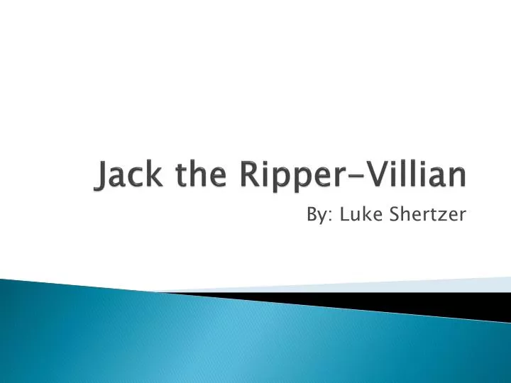 jack the ripper villian