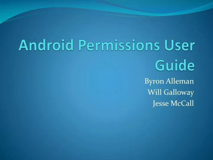 android permissions user guide