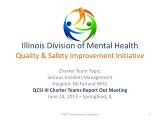 Illinois Division of Mental Health Quality &amp; Safety Improvement Initiative
