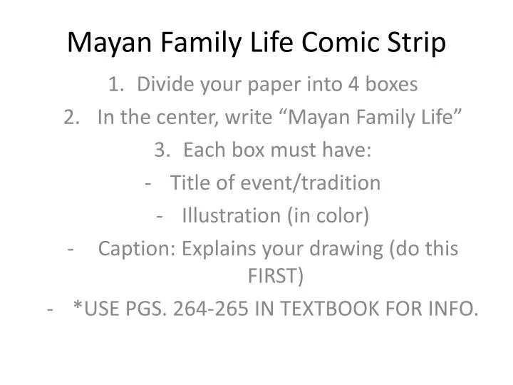 mayan family life comic strip