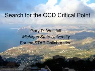 Search for the QCD Critical Point