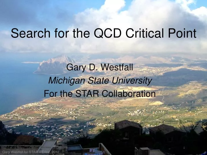 search for the qcd critical point