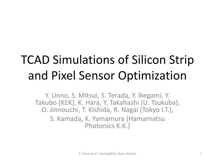 tcad simulations of silicon strip and pixel sensor optimization