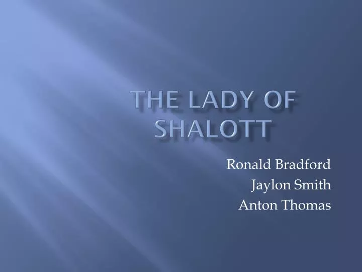 the lady of shalott