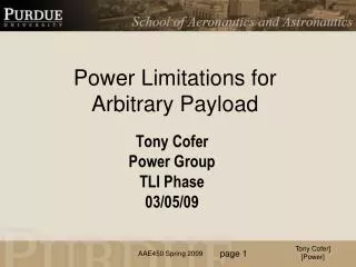 Tony Cofer Power Group TLI Phase 03/05/09