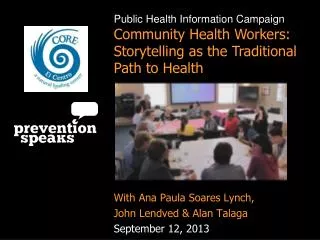 Public Health Information Campaign Community Health Workers: