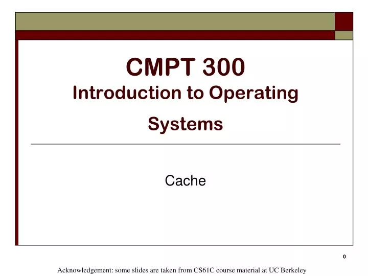 cmpt 300 introduction to operating systems