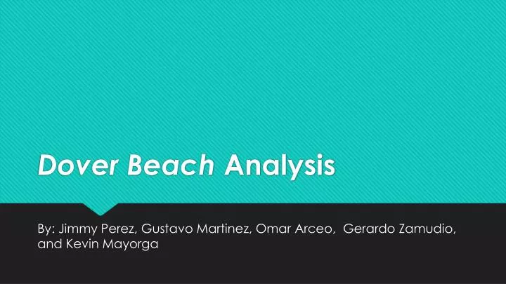 dover beach analysis