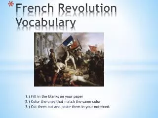 French Revolution Vocabulary