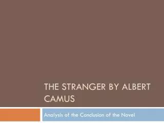 The Stranger by Albert Camus